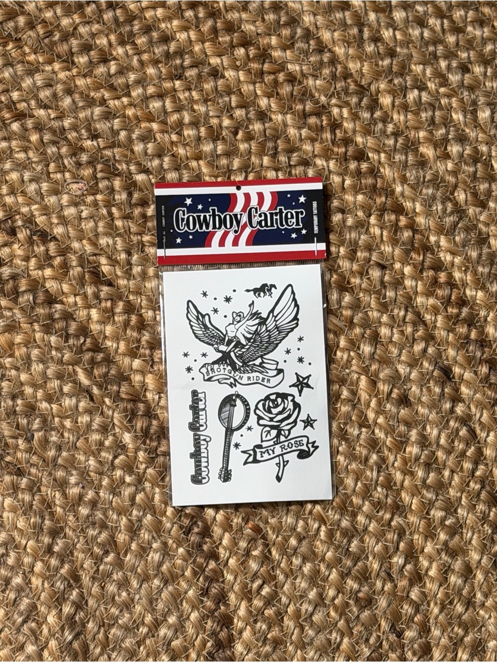 Black Temporary Tattoo Sheet - Beyonce Official Tour Merch
